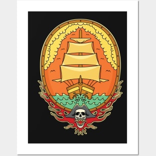 pirates ship Posters and Art